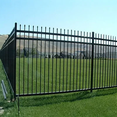 Commercial Galvanized Steel Security Fence application