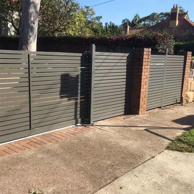 Aluminum-slat-fence-application