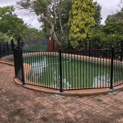 Black Metal Pool Fence