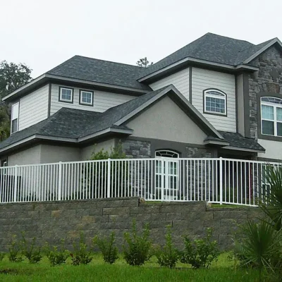 Flat Top Ornamental Iron Fence Panels Application