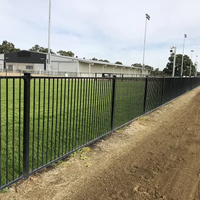 Flat Top Steel Fence Application