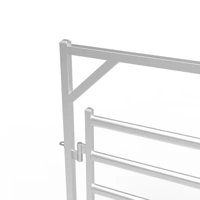 Galvanized Steel Rail Cattle Fence Gate Detail