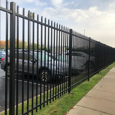 Spear Top Steel Fence Application