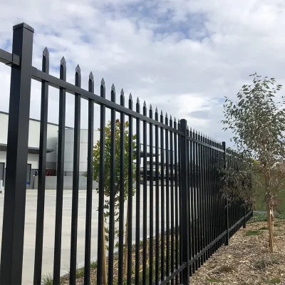 Spear Top Steel Fencing Application