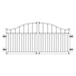 aluminum arched gate style