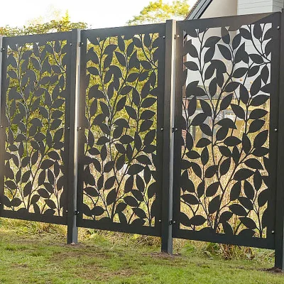 metal laser cut fence panels