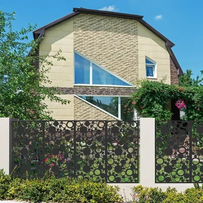 Black Powder Coated Laser Cut Fence