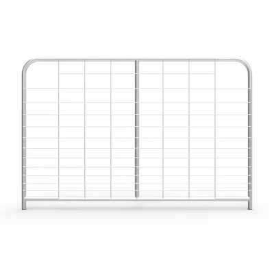6ft I-Stay Metal Galvanized Gradient Mesh Infill Farm Gate