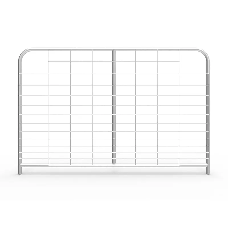 6ft I-Stay Metal Galvanized Gradient Mesh Infill Farm Gate