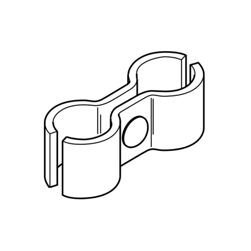 Fence Panel Double Pipe Clamp Drawing