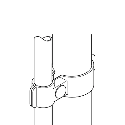 Fence Pipe Hinge Fitting Detail