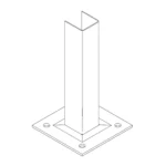 Fence Post Internal Flange Base Plate
