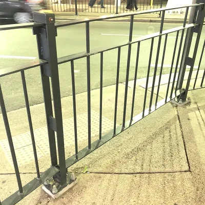 Metal Pedestrian Barrier Fence Application