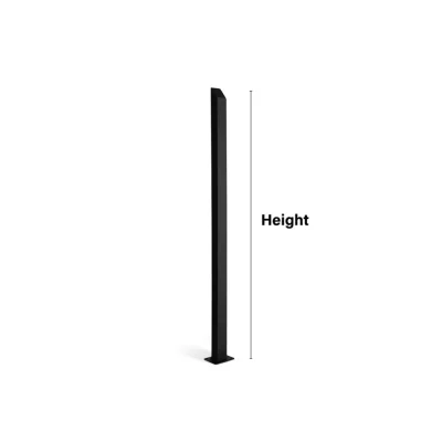 Black Metal Flanged Post Detail