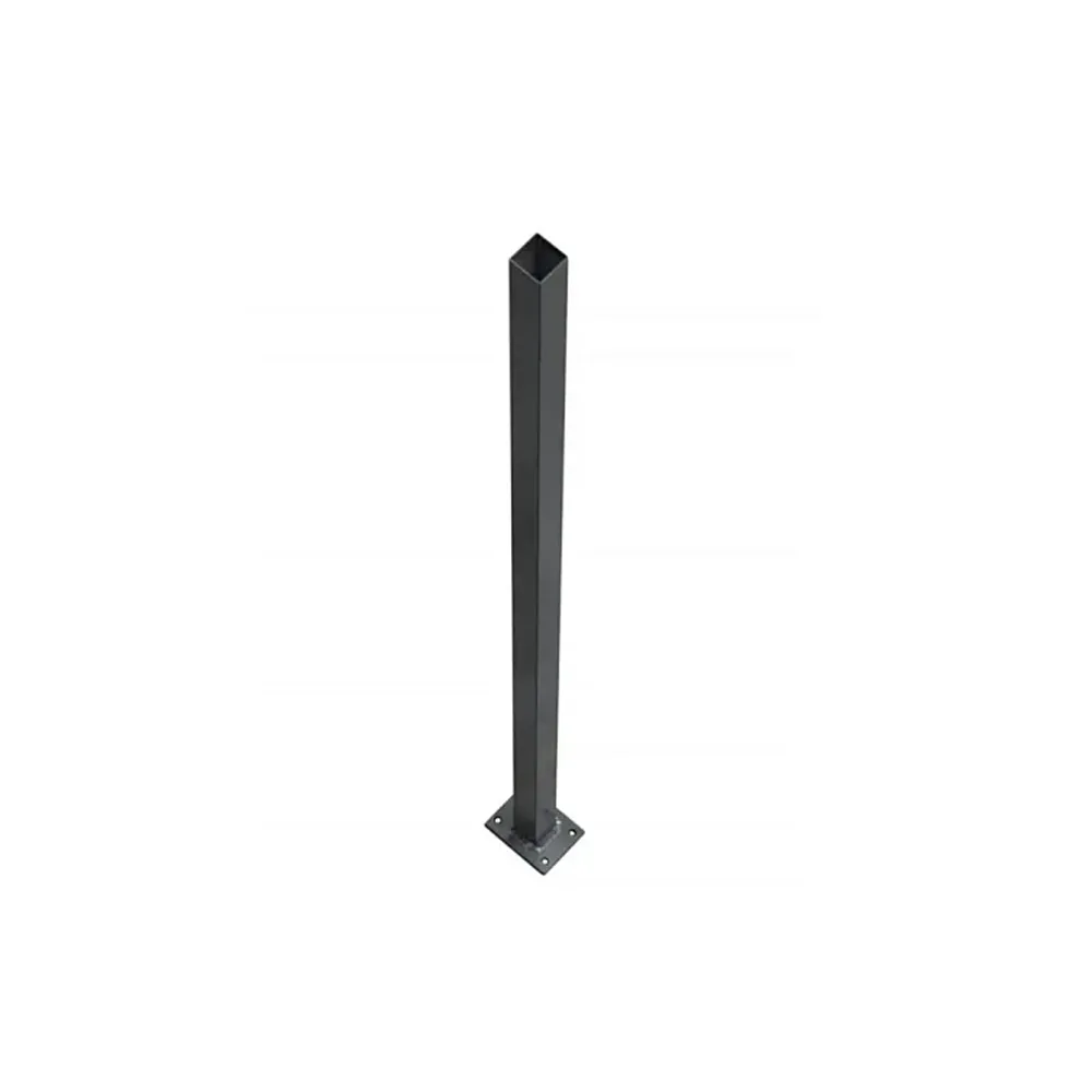 Black Aluminum Flanged Post