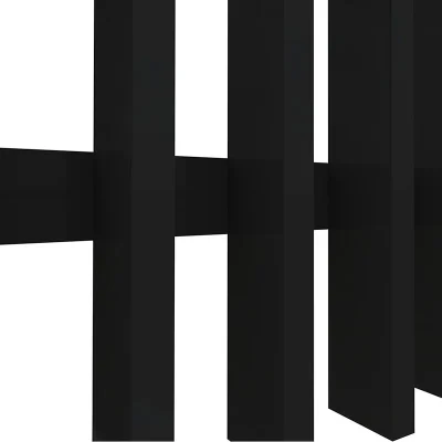 Black Aluminum Vertical Blade Fencing  Detail