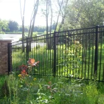 Steel Flat Top Rackable Fence Application
