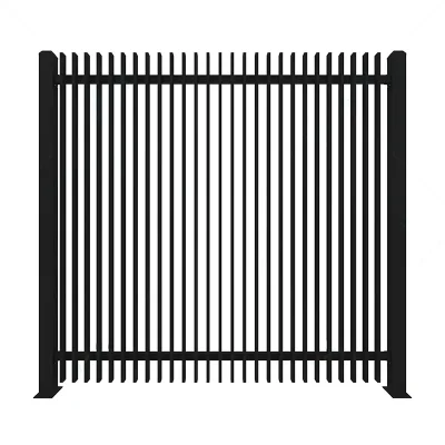 Black Powder Coated Vertical Blade Fence Panels