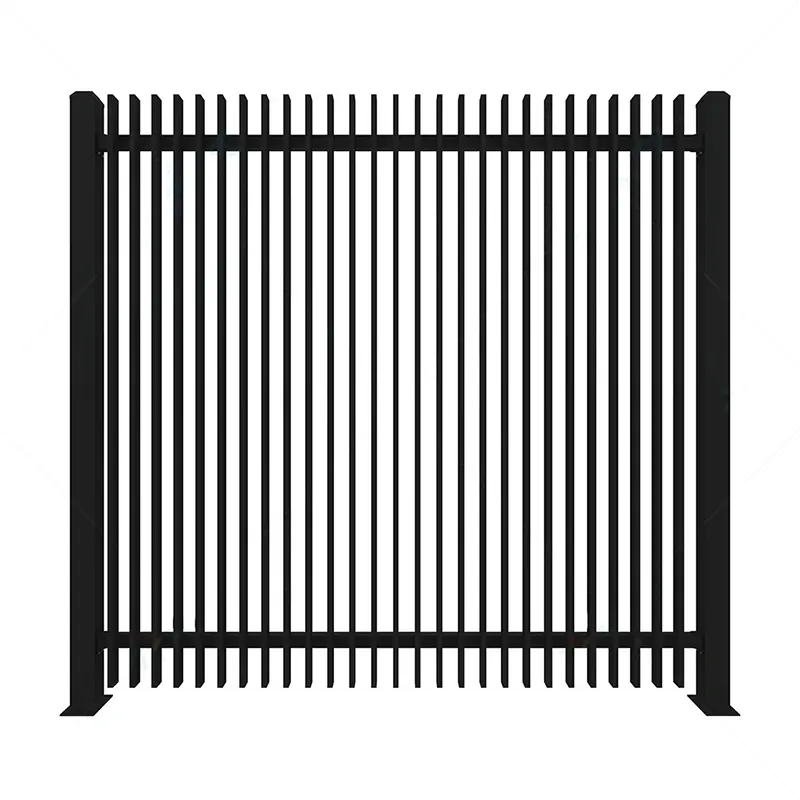 Black Powder Coated Vertical Blade Fence Panels