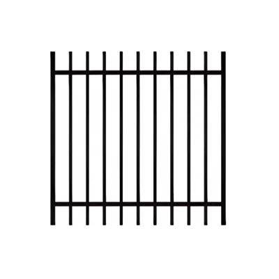 2 Rail Steel Extended Picket Gate