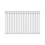 3 Rails Flat Top Aluminum Fence
