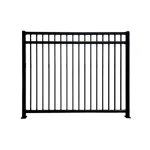 3 Rails Flat Top Aluminum Fence