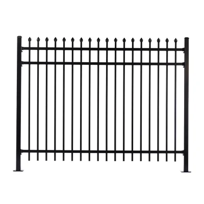 Aluminum 3 Rail Press Point Fence panel