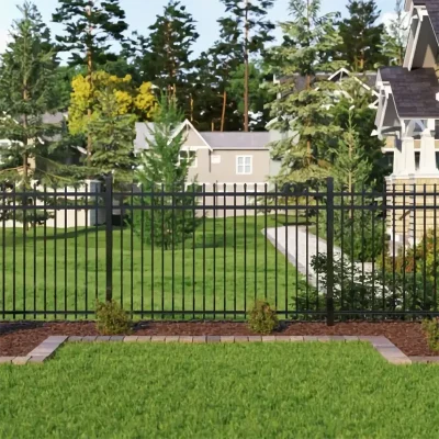 Aluminum 3 Rails Spear Top fence for garden