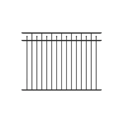 Aluminum Flat Top with Spear Fence