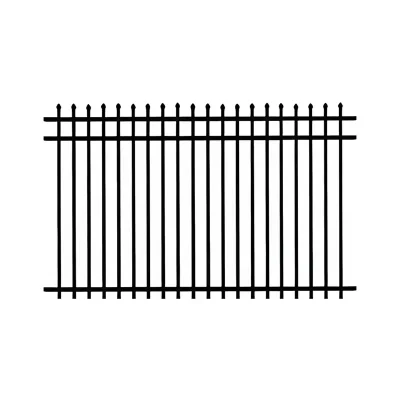 Black Aluminum 3 Rail Press Point Fence