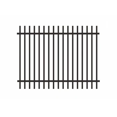 Black Powder Coated Steel Welded Commercial Extended Top Fence