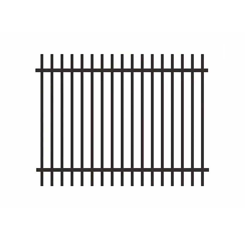 Black Powder Coated Steel Welded Commercial Extended Top Fence