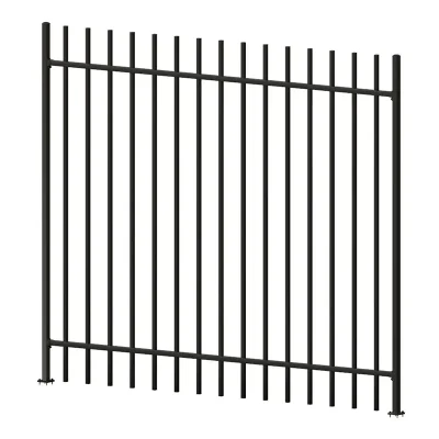 Powder Coated Steel Welded Commercial Extended Top Fence