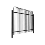 Steel Welded Commercial Curved Spear Top Fence