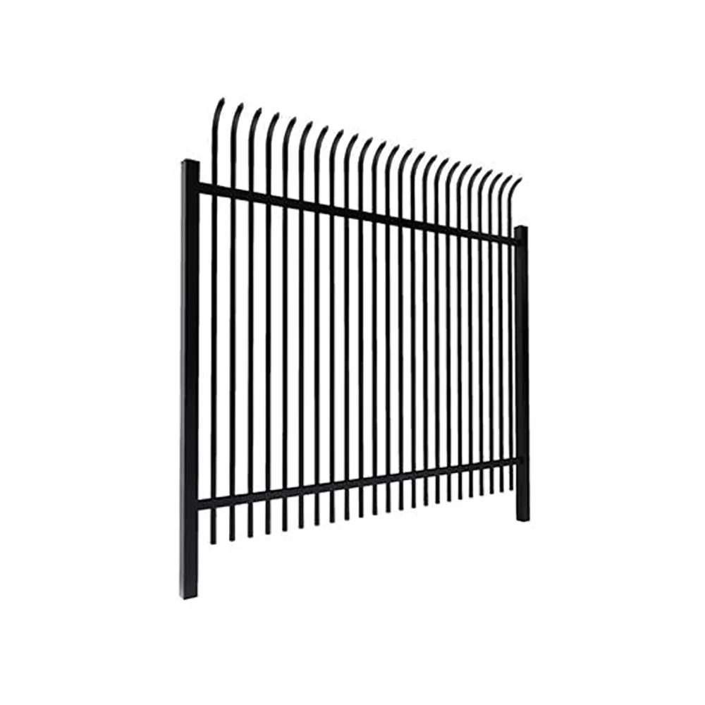 Steel Welded Commercial Curved Spear Top Fence