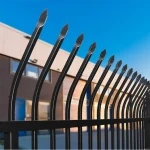 Steel Welded Commercial Curved Spear Top Fence Application