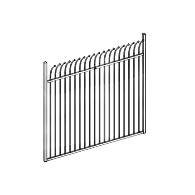 Steel Welded Commercial Curved Spear Top Gate Detail