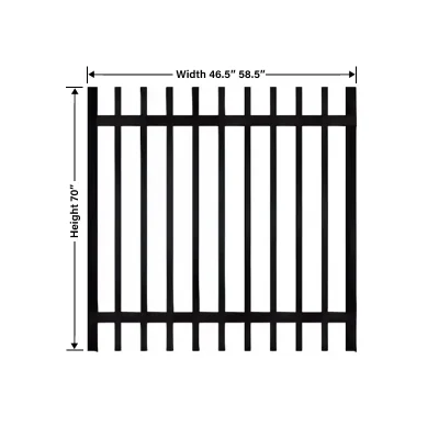 Steel Welded Commercial Extended Top Gate Size