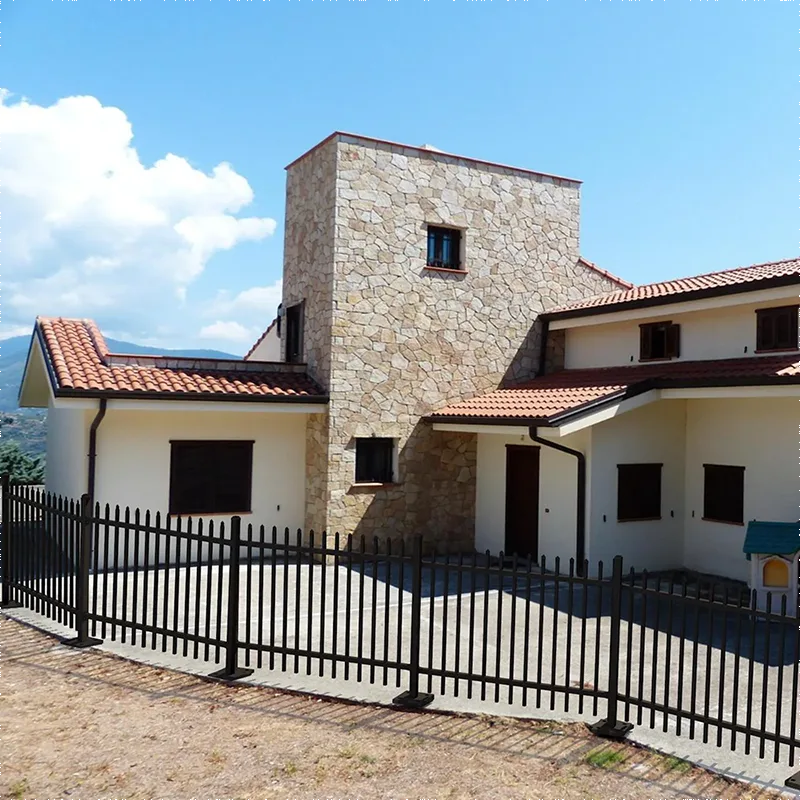 steel commercial spear top fence application