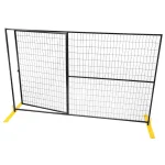 Black Powder Coated Temporary Fence Gate