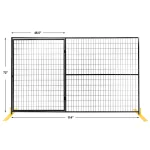 Black Powder Coated Temporary Fence Gate