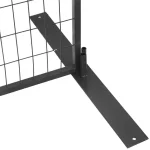 Black Powder Coated Temporary Fence Gate detail