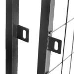 Black Powder Coated Temporary Fence Gate detail