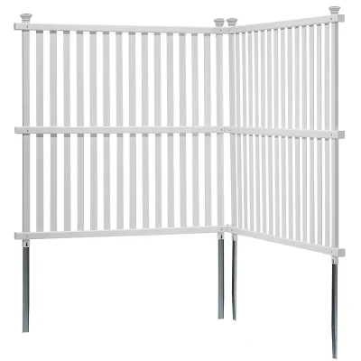 3 Rails Vinyl Privacy Screen Fence