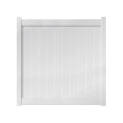 6’ x 6’ White Single Vinyl Swing Gate PVC Fence Gate