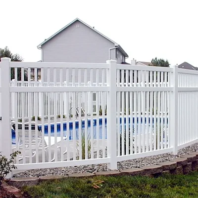 5-1/2″ x 1-1/2″ White Vinyl Fence Ribbed Rails