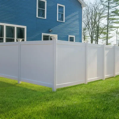 Full Privacy 2 Rails PVC Fence