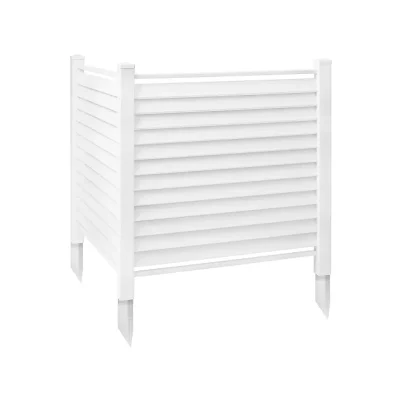 Outdoor Vinyl Louvered Privacy Screen Fence Panel