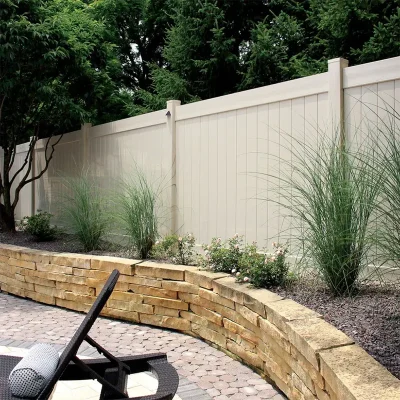 3 Pieces Vinyl Fence Panels Application