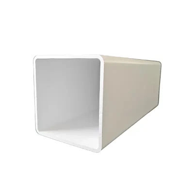 4'' x 4'' White Vinyl Fence Post Detail